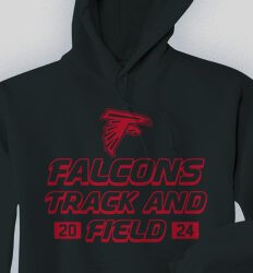 Track and Field Hoodie Designs - Mascot Track and Field - idea-192m1