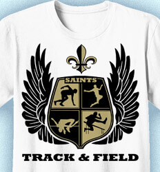 Track and Field Shirt Designs - Track Flight Emblem - idea-172t1