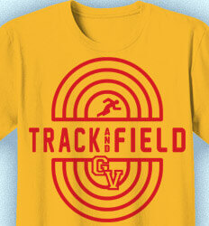 Track and Field T-shirts - Track Oval Emblem - idea-179t1
