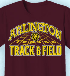 Track and Field T-shirts - Track Markings Logo - idea-175t1
