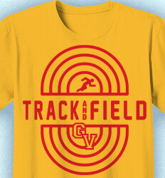 Track Team Shirts - Track Oval Emblem - idea-179t1