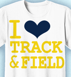 Track Team Shirts - I Heart - desn-148h3