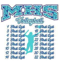 Volleyball Roster Designs - Lady Volley Roster - idea-226l1