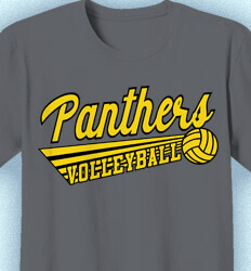 Volleyball Shirt Designs - Volleyball Script - idea-201v1