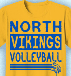 Volleyball T-Shirt Designs - Volleyball Stack Letters - idea-198v1