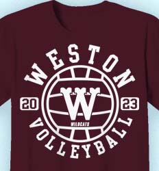 Volleyball T-Shirt Designs - Athletic Emblem - idea-145a9
