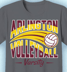 Volleyball T-shirts - Swoosh Volleyball - idea-232s1