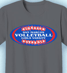 Volleyball Team Shirts - Classx Plumeria - clas-22cp1