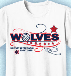 Volleyball Team Shirts - Declaration - desn-40e4