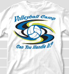 Volleyball Camp Shirt Design - Whirley clas-85w9