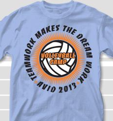 Volleyball Camp Shirt Design - Extruded clas-692f5