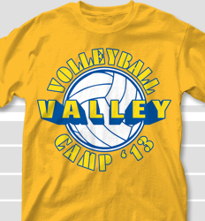 Volleyball Camp Shirt Designs - Volley Stencil desn-693v1