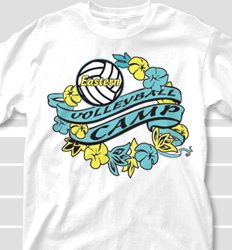 Volleyball Camp Shirt Designs - Maui Floral clas-512m5