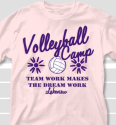 Volleyball Camp Shirt Designs - Groovy Camp desn-700g1
