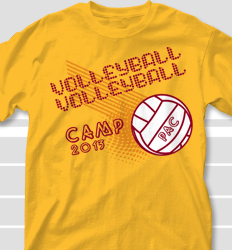 Volleyball Camp Shirt Design - Billboard desn-463b4
