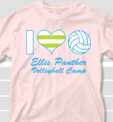Volleyball Camp Shirt Design - Volley Love desn-701v1