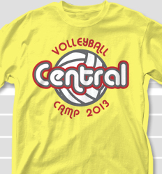 Volleyball Camp Shirt Design - United Globe clas-665u8