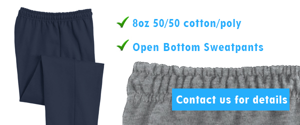 Open Bottom Sweatpants - 8oz 18400