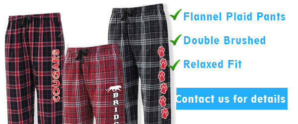 Pennant flannel plaid pants